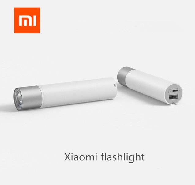 XIAOMI LED PORTABLE FLASHLIGHT - PŘENOSNÁ SVÍTILNA S ZÁLOŽNÍ BATERÍÍ